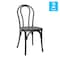 Flash Furniture HERCULES Commercial Black Indoor/Outdoor Wood Look Resin Thonet Style Chair, 2PK 2-L-9-M5-BLK-GG - alternate 2